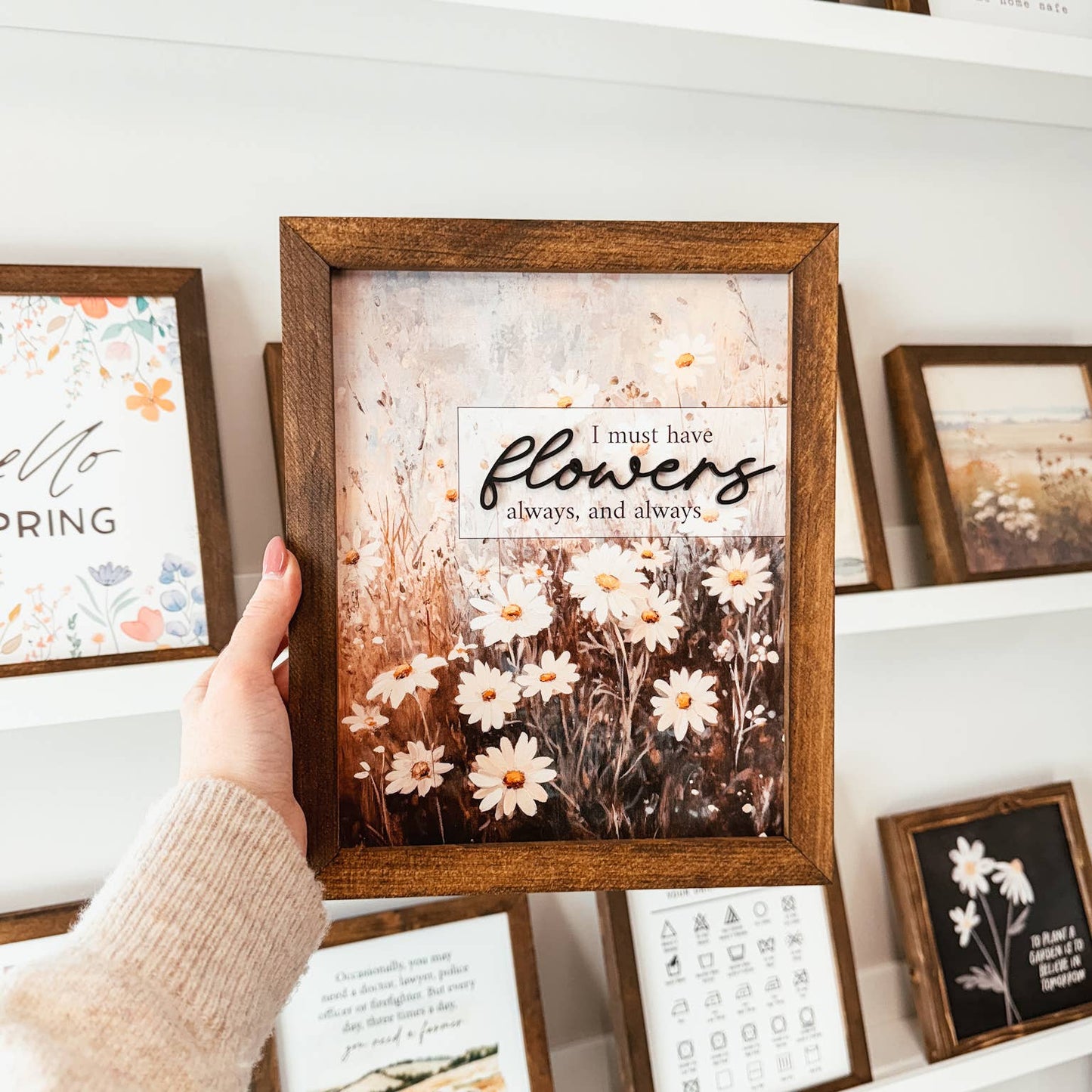Flowers 3D Framed Sign