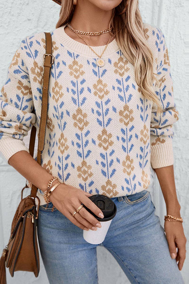 Cutesy Floral Sweater