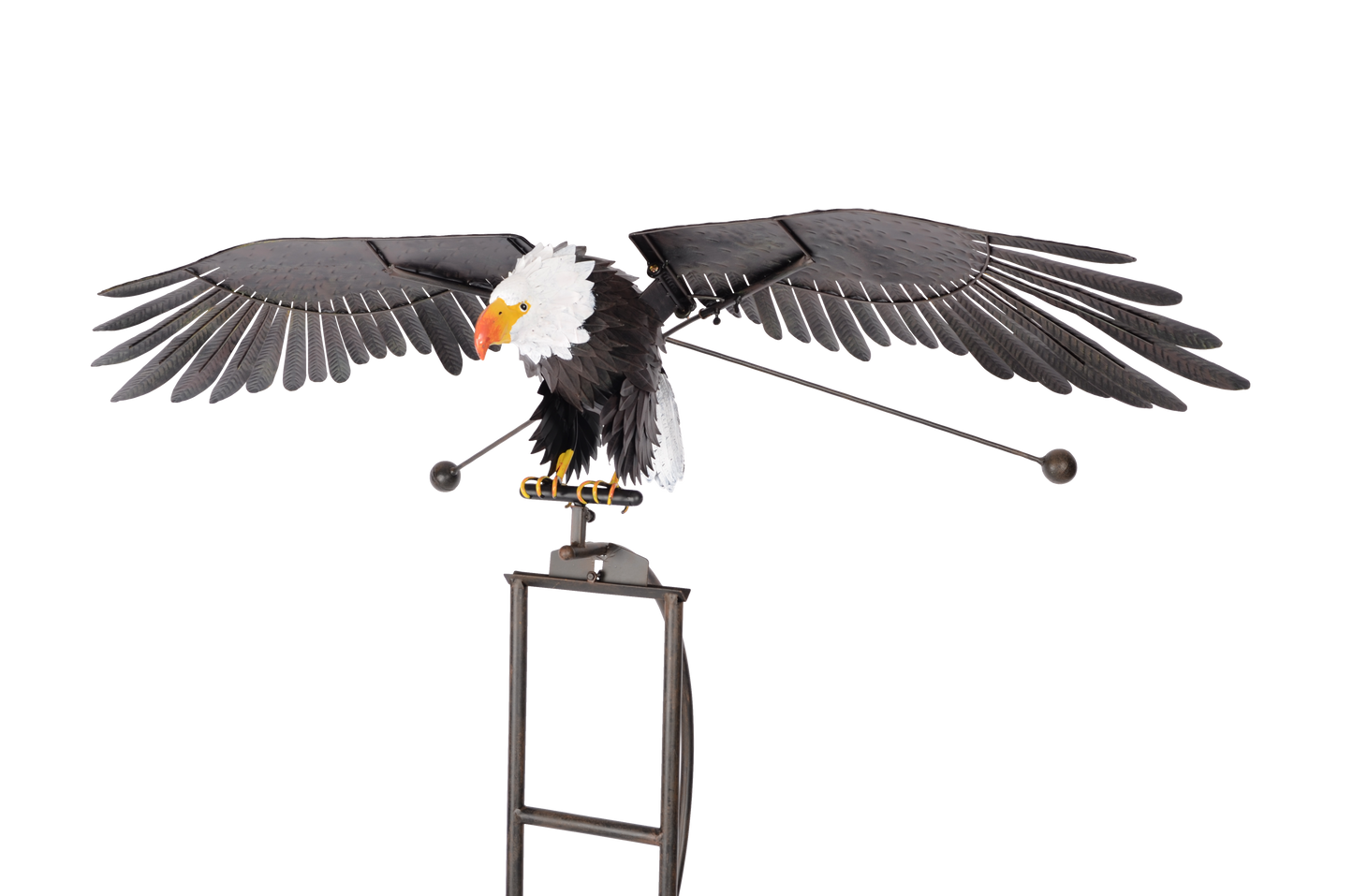 Big Rustic Metal Flying Eagle Balancing Garden Stake