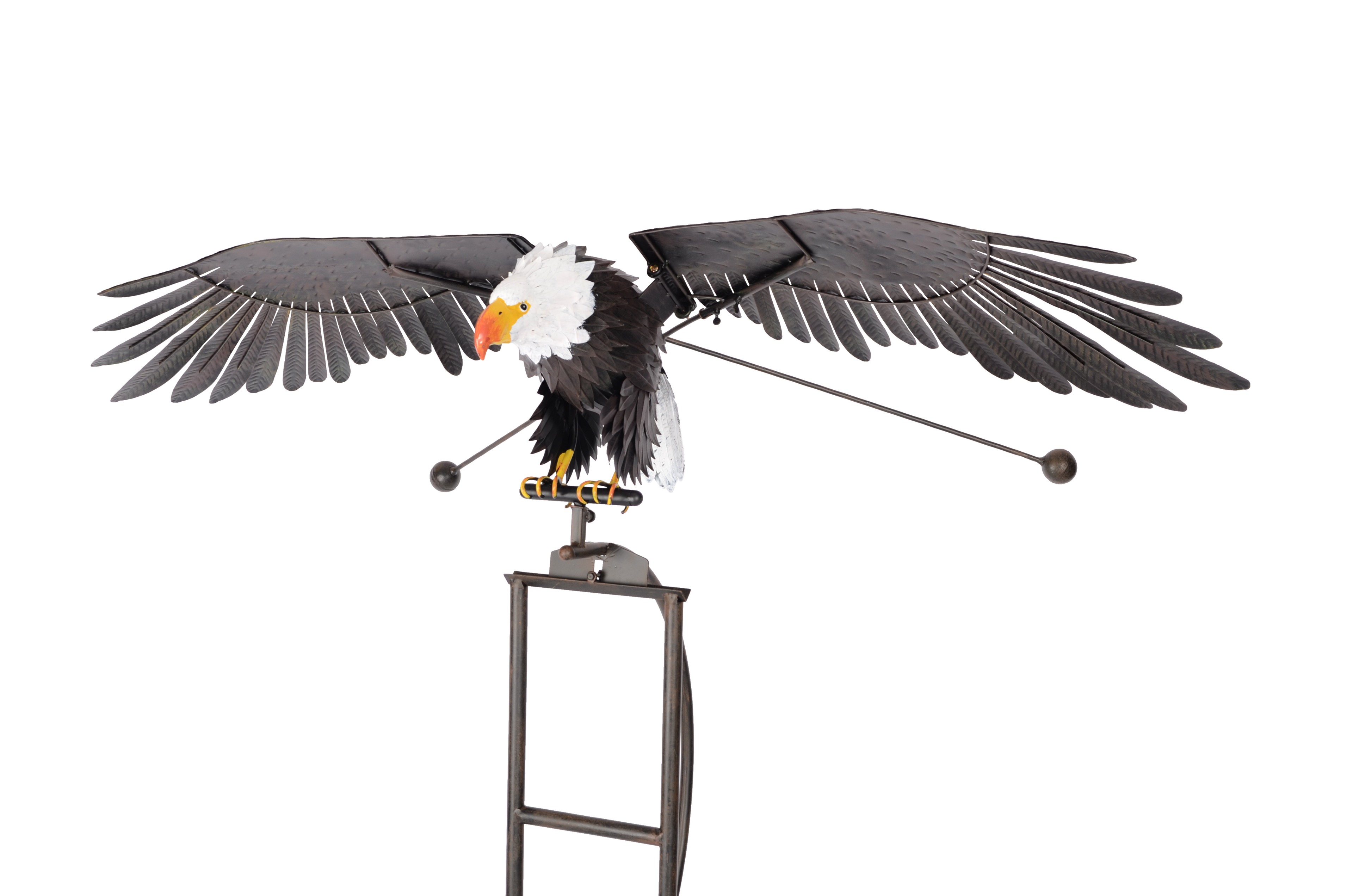 Big Rustic Metal Flying Eagle Balancing Garden Stake