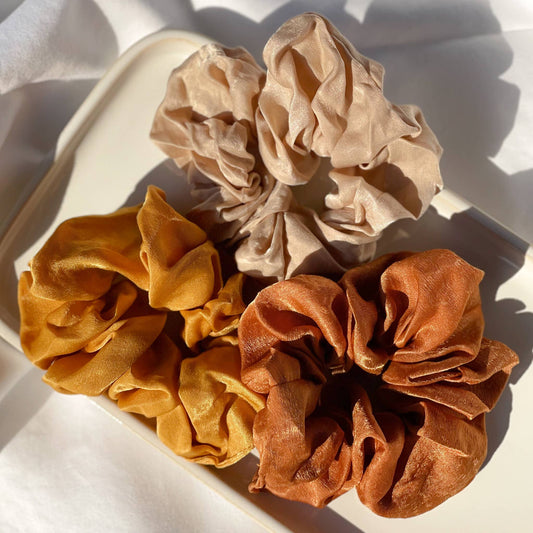S/3 Fall Satin Scrunchies