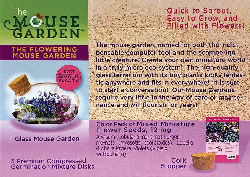 Flowering Mouse Glass Terrarium