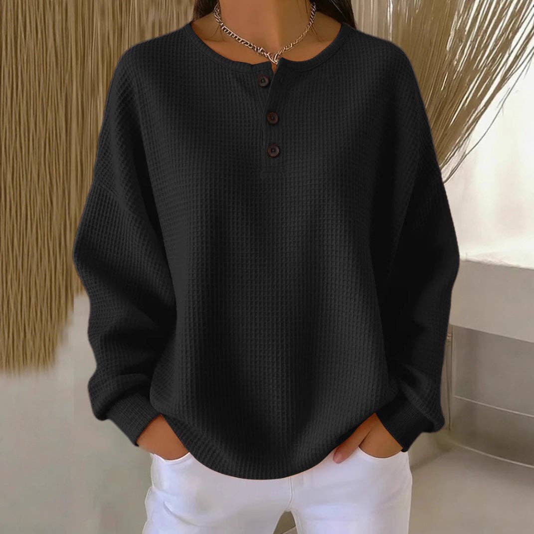 Waffle Knit Henley