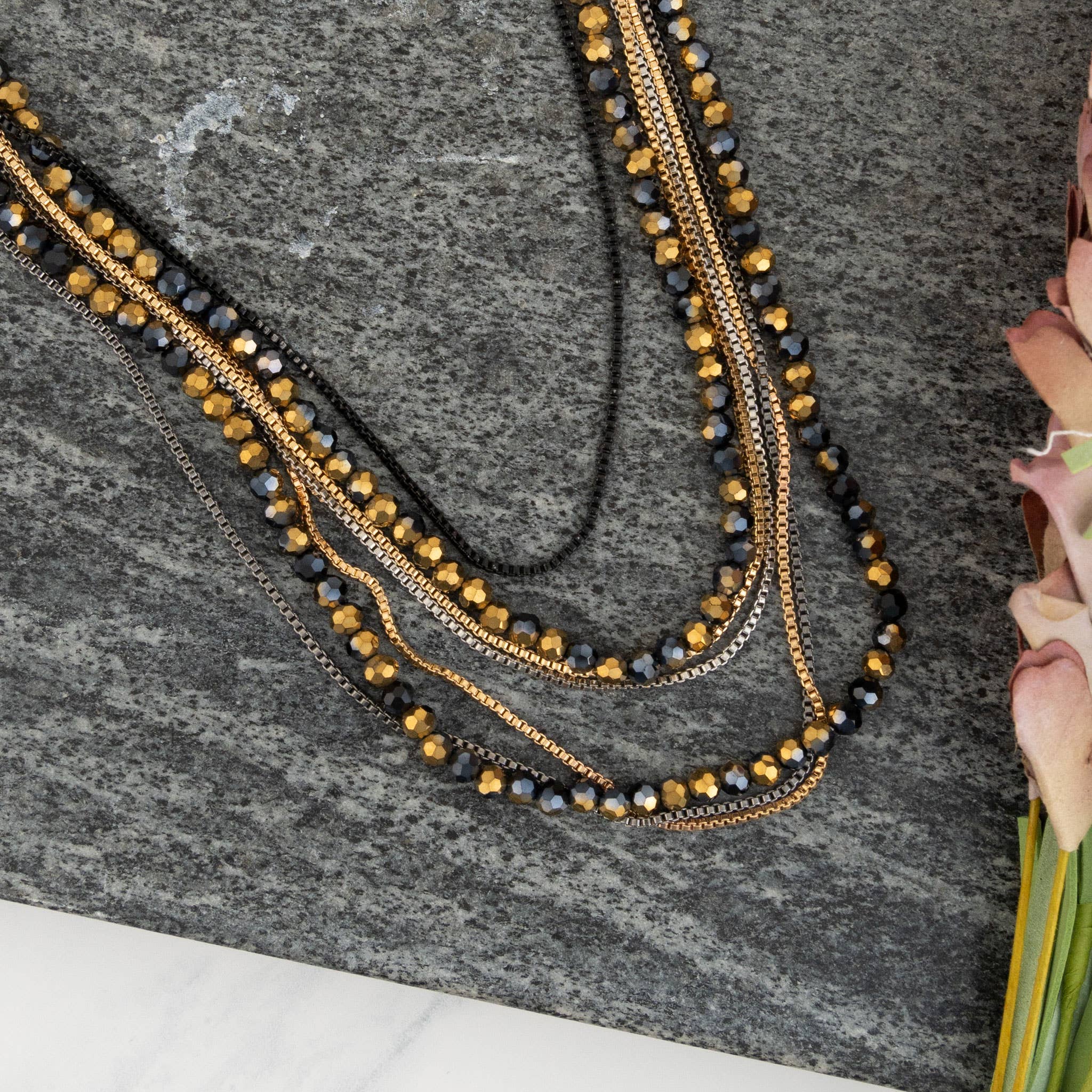 Jones Bead Layered Necklace