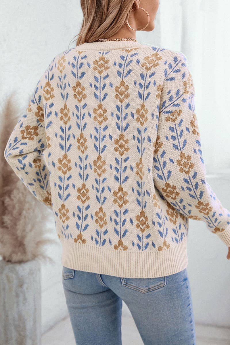Cutesy Floral Sweater