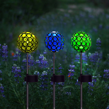 Solar Ball Garden Stake w/ LED Light