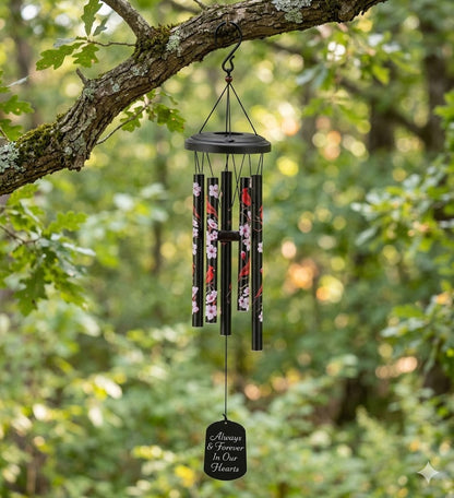 Cardinal/Flower Wind Chime