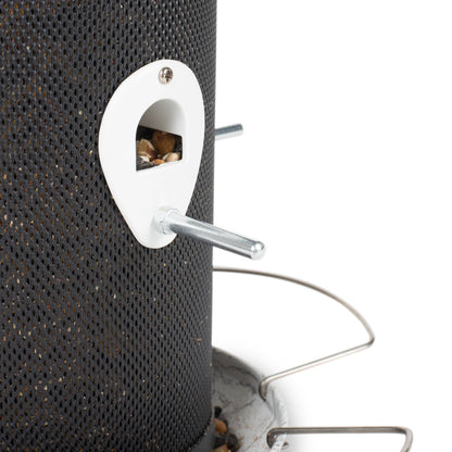 Whitewashed Mesh Metal Bird Feeder