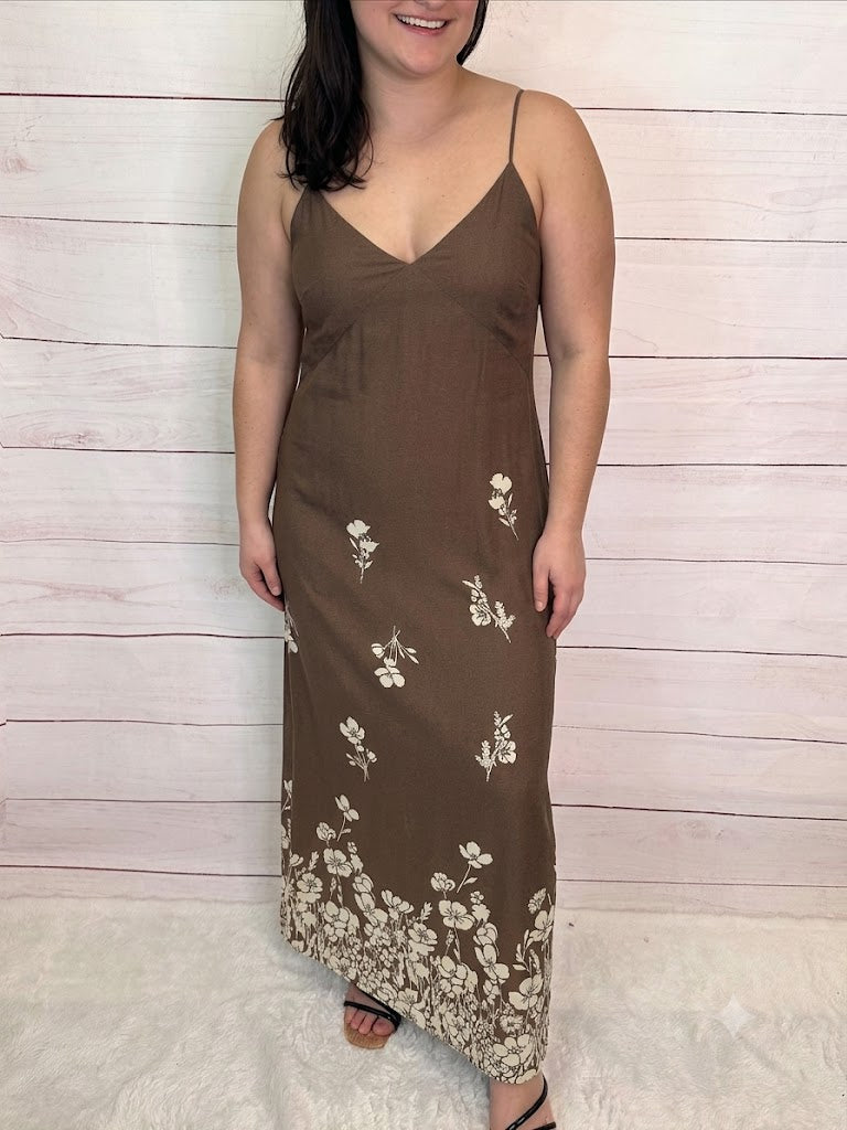 Cocoa Bloom Maxi Dress