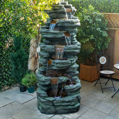Cascading Stone Fountain