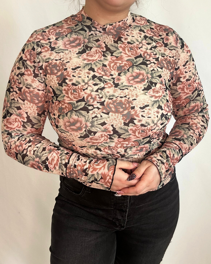 Retro Mock Neck Top