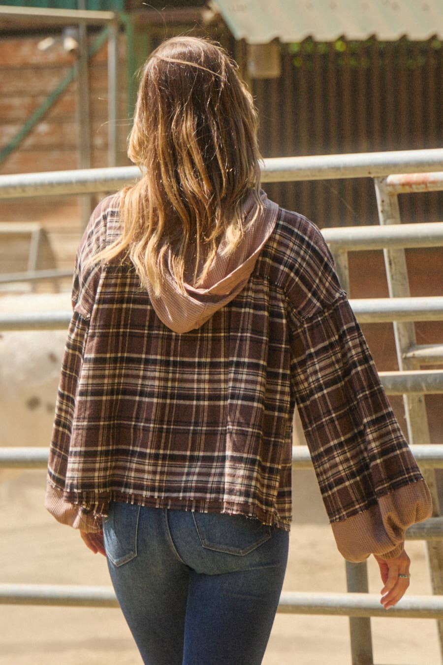Mocha Plaid Pullover