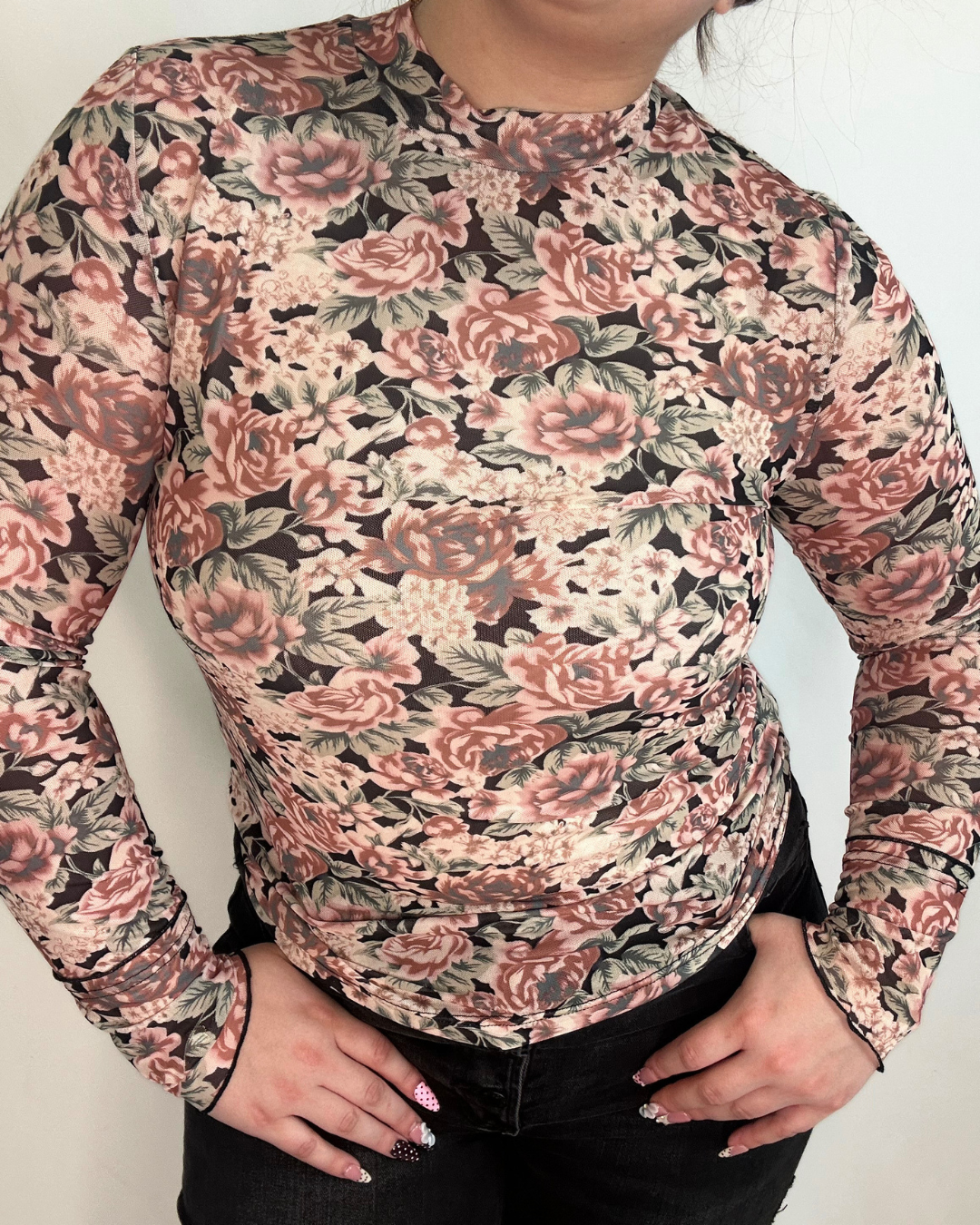 Retro Mock Neck Top