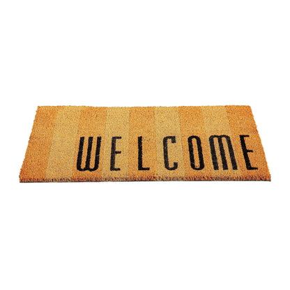Welcome Striped Coir Mat