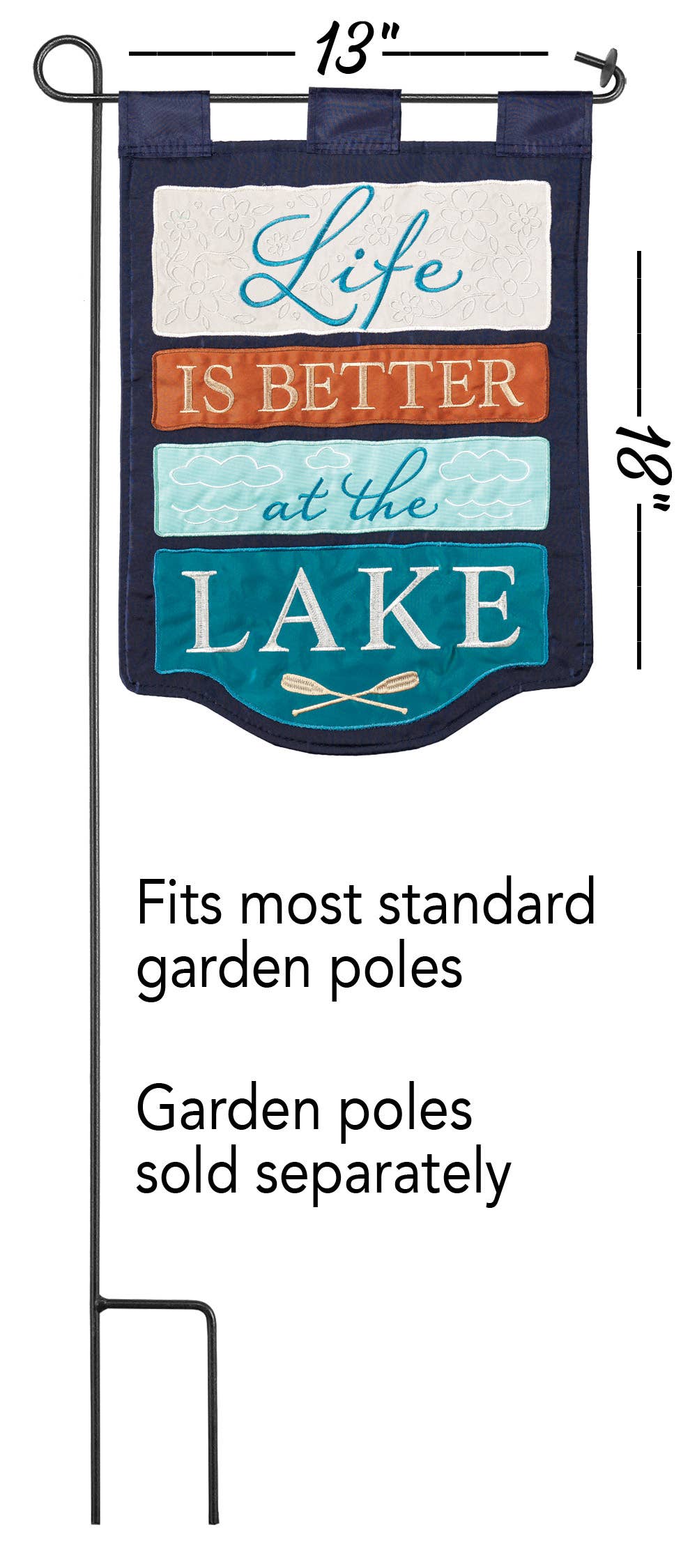 Life is Better at the Lake Garden Flag
