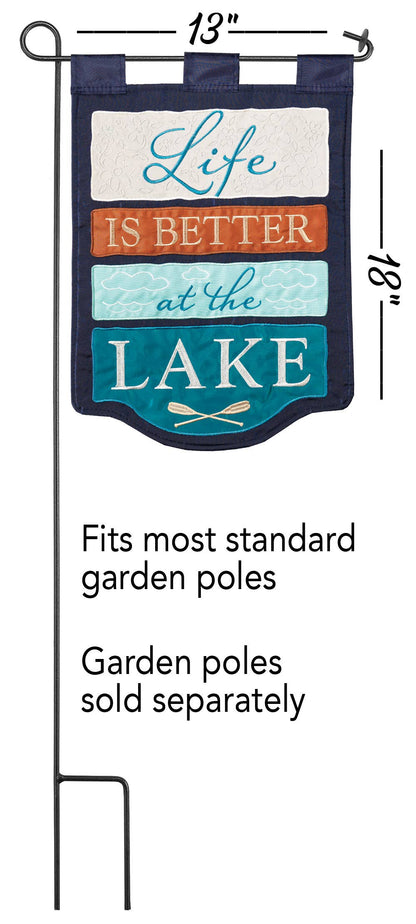 Life is Better at the Lake Garden Flag