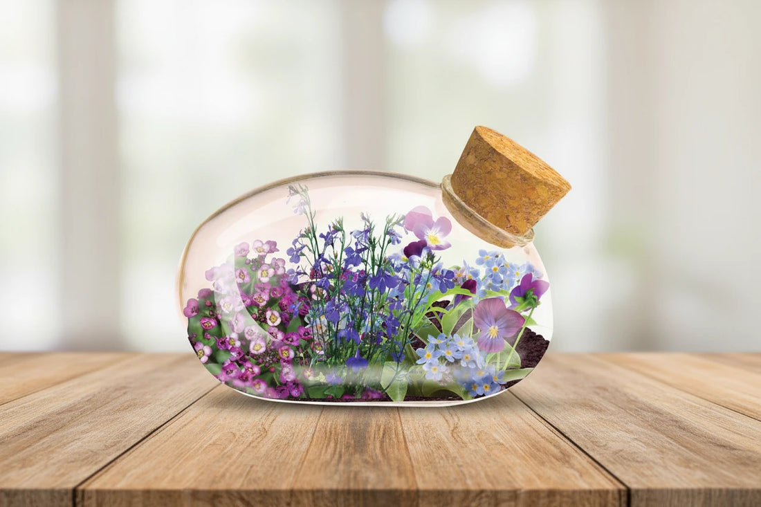Flowering Mouse Glass Terrarium
