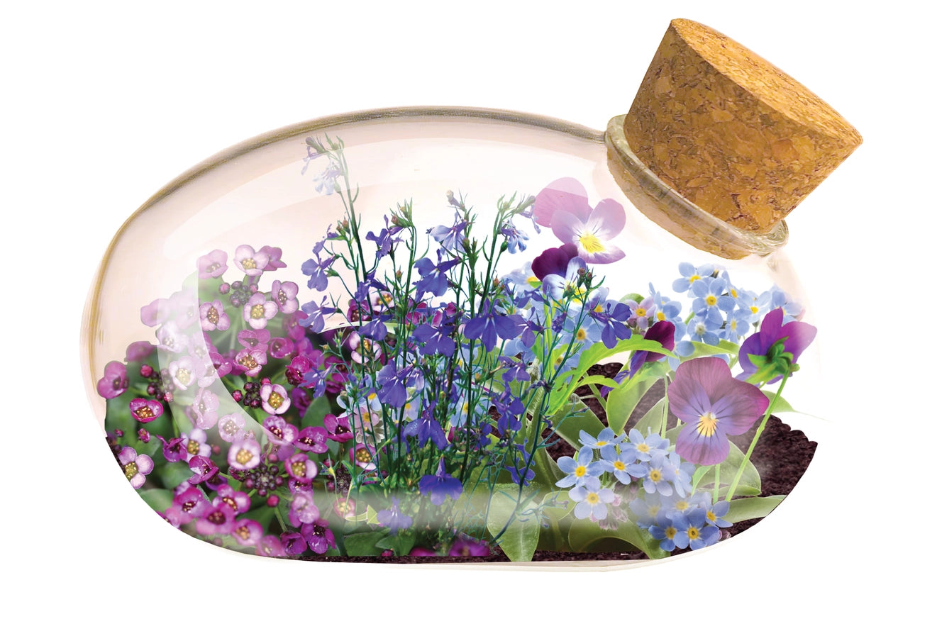 Flowering Mouse Glass Terrarium