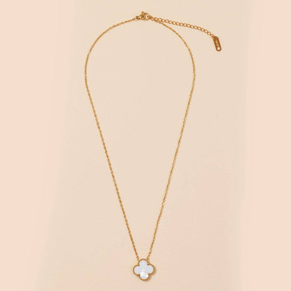 Floral Charm 18K Gold-Plated Stainless Steel | Necklace