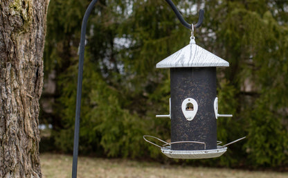 Whitewashed Mesh Metal Bird Feeder