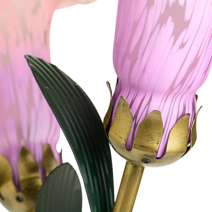 Handblown Glass Calla Lily Lamp