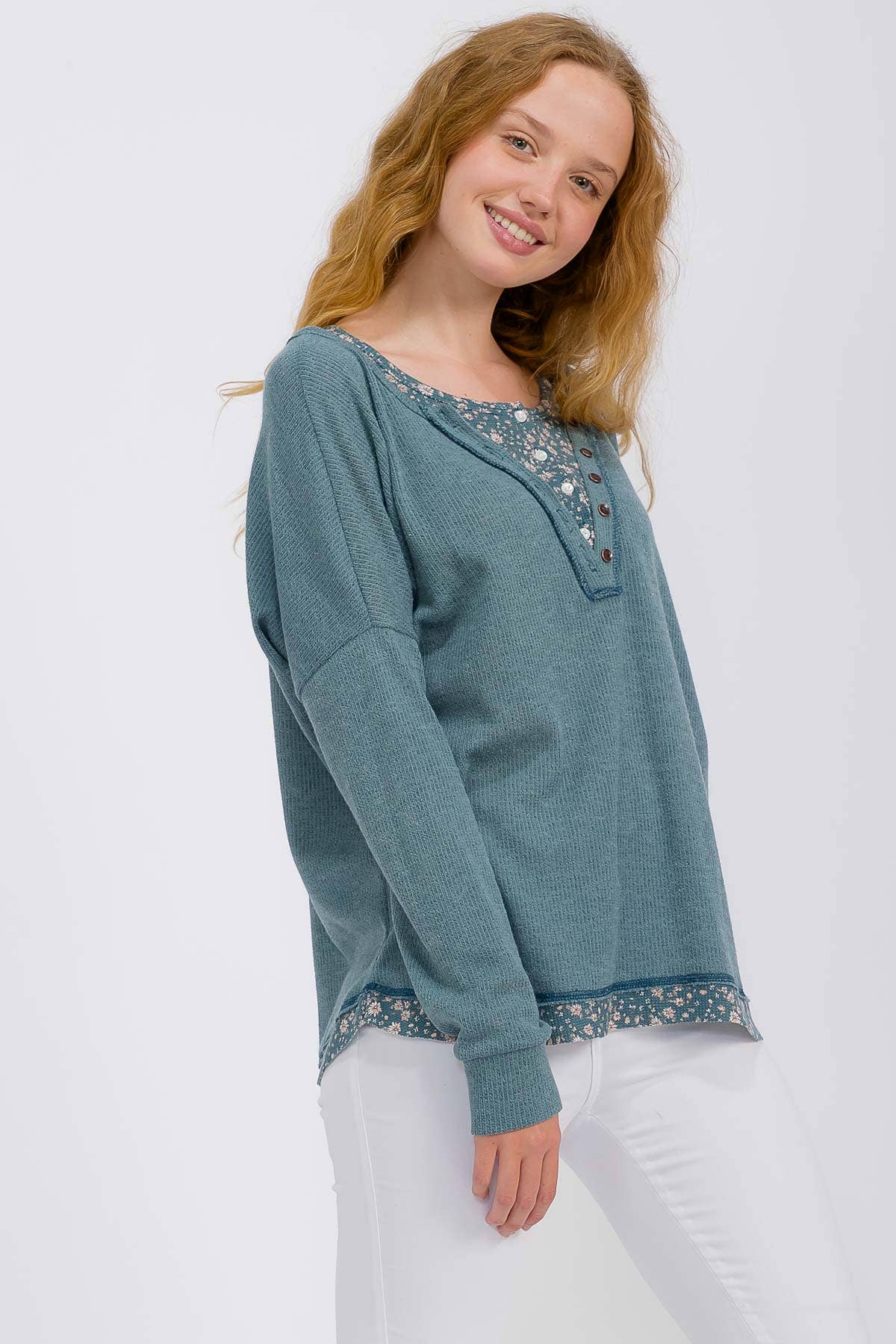 Florist Henley Shirt (Curvy)
