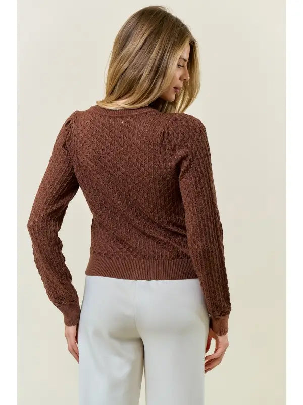 Pointelle Cardigan