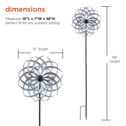 Dual Wind Spinner Garden Stake