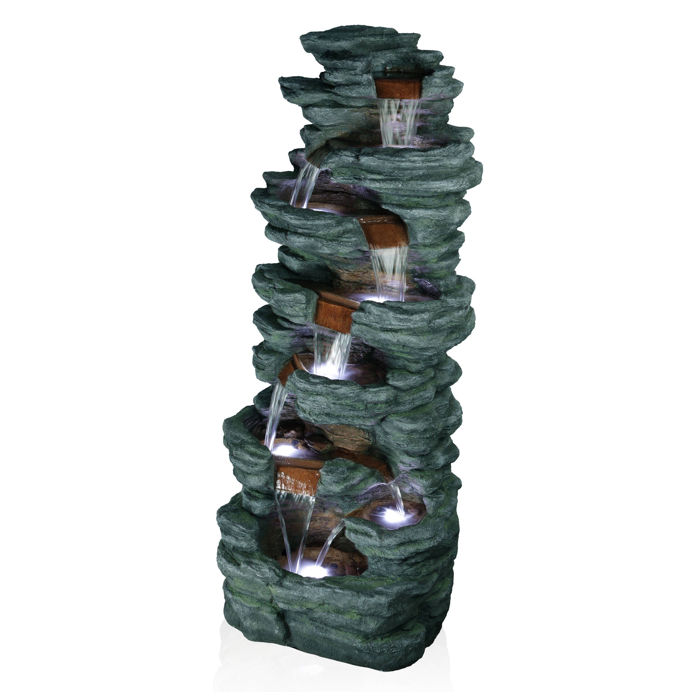 Cascading Stone Fountain