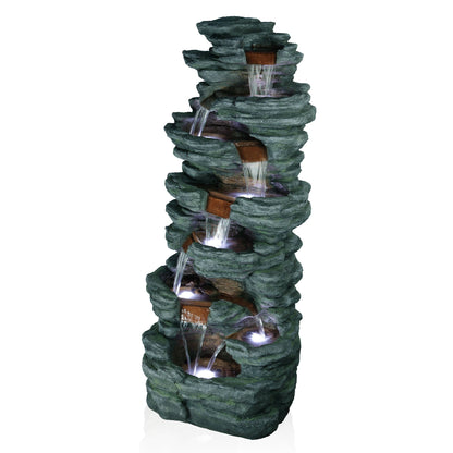 Cascading Stone Fountain