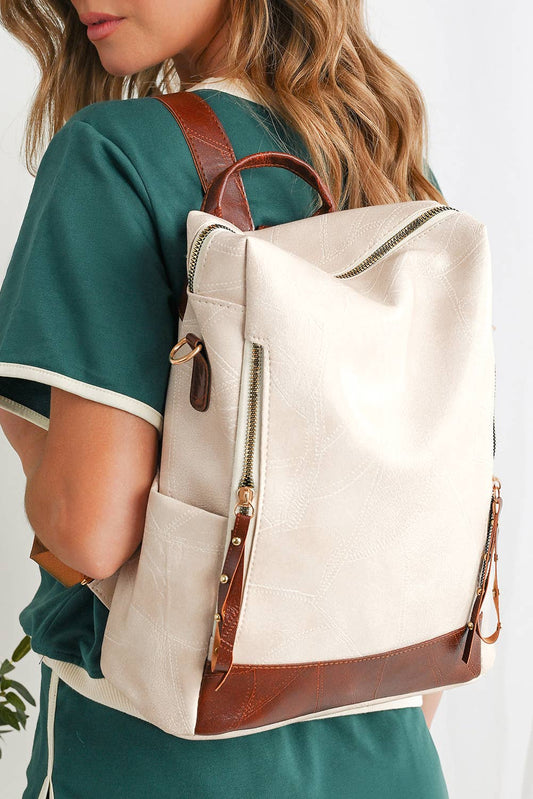Faux Leather Backpack