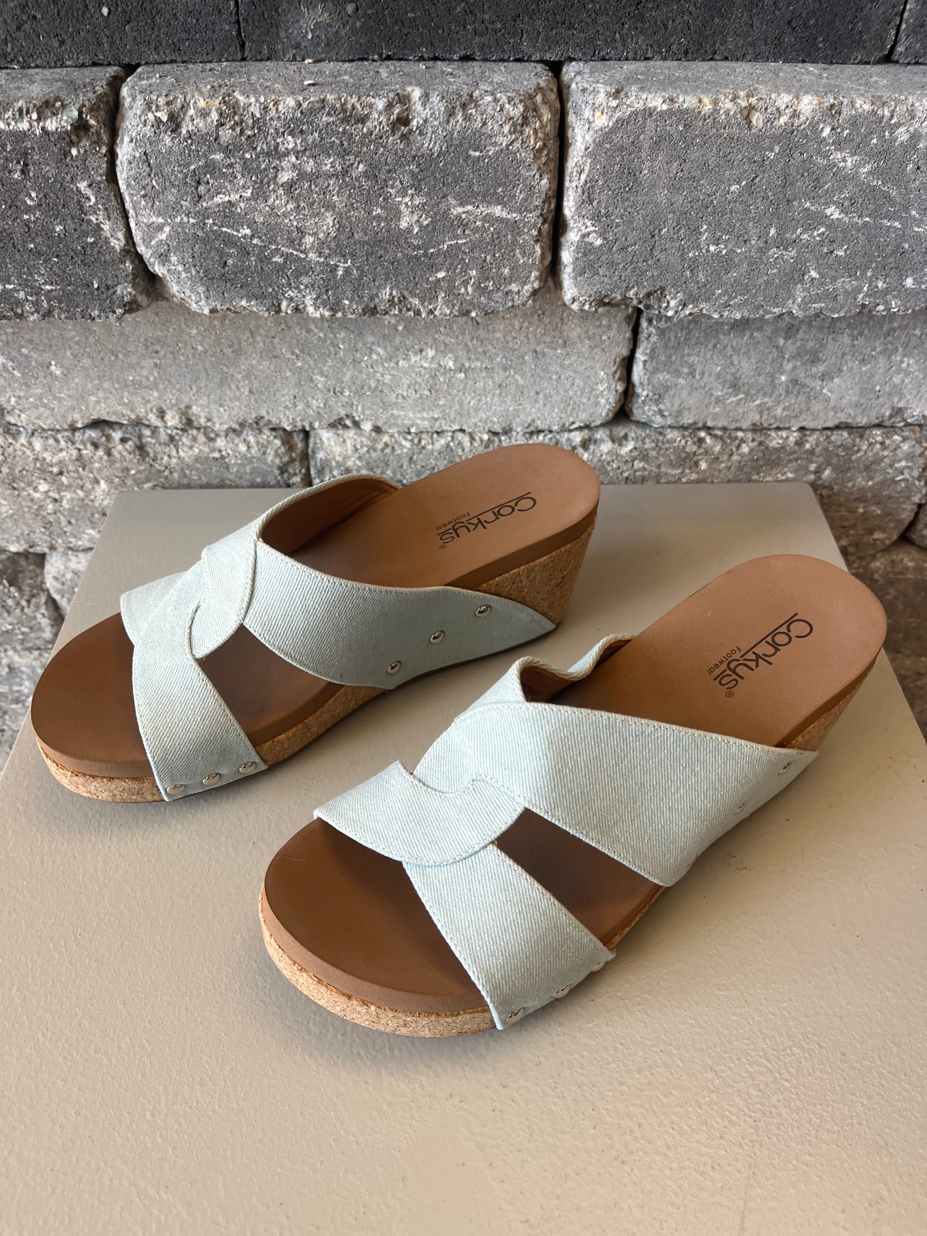 Bonny Denim Wedge