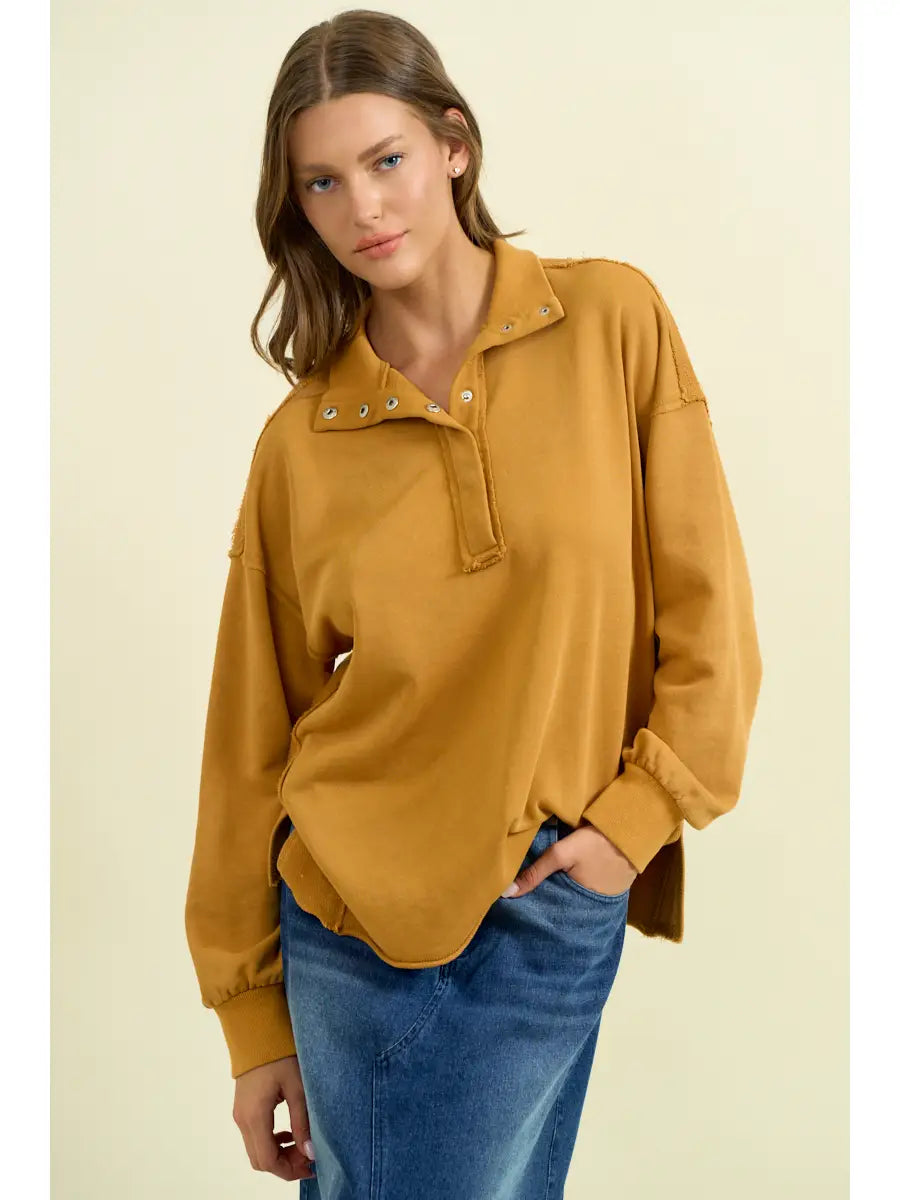 Snap Button Sweatshirt