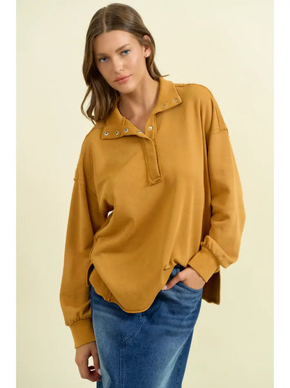 Snap Button Sweatshirt