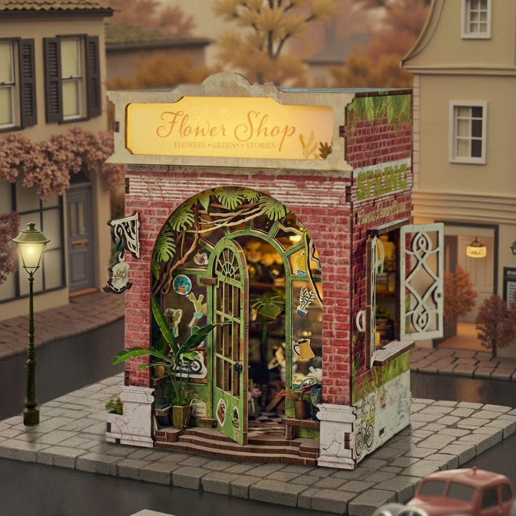 DIY Book Nook Kit: Flower Shop