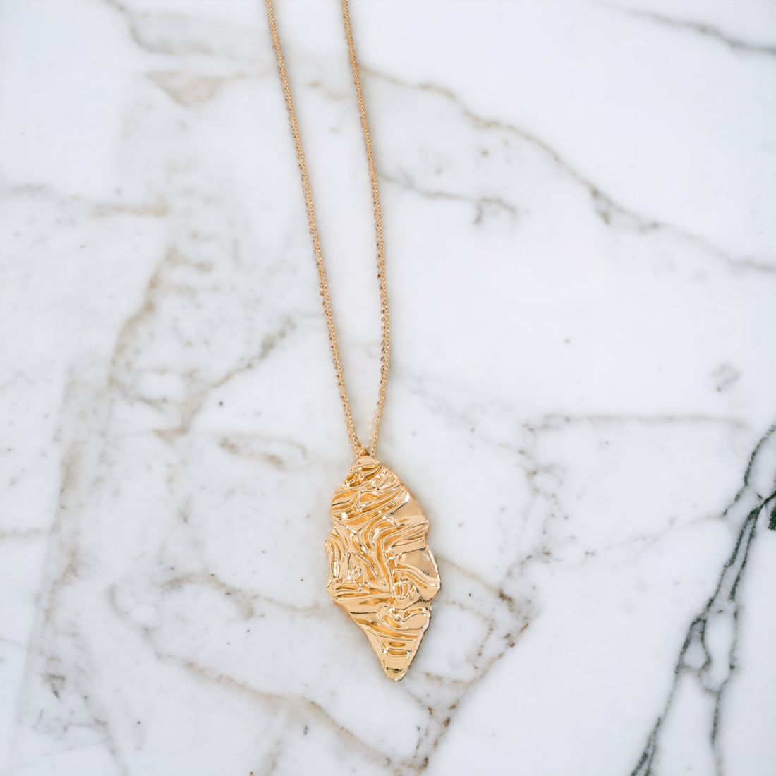 Crumbled Metal Necklace