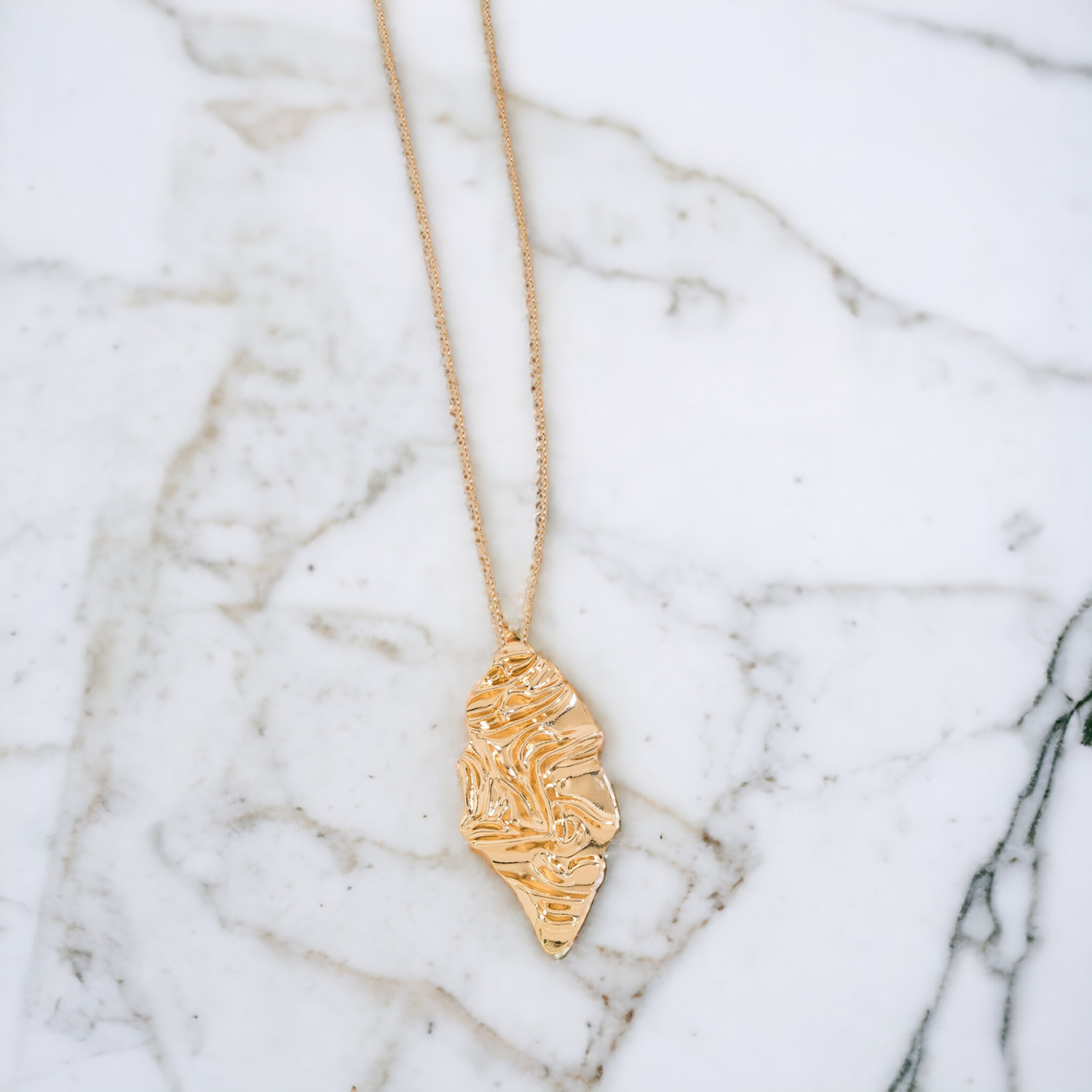 Crumbled Metal Necklace