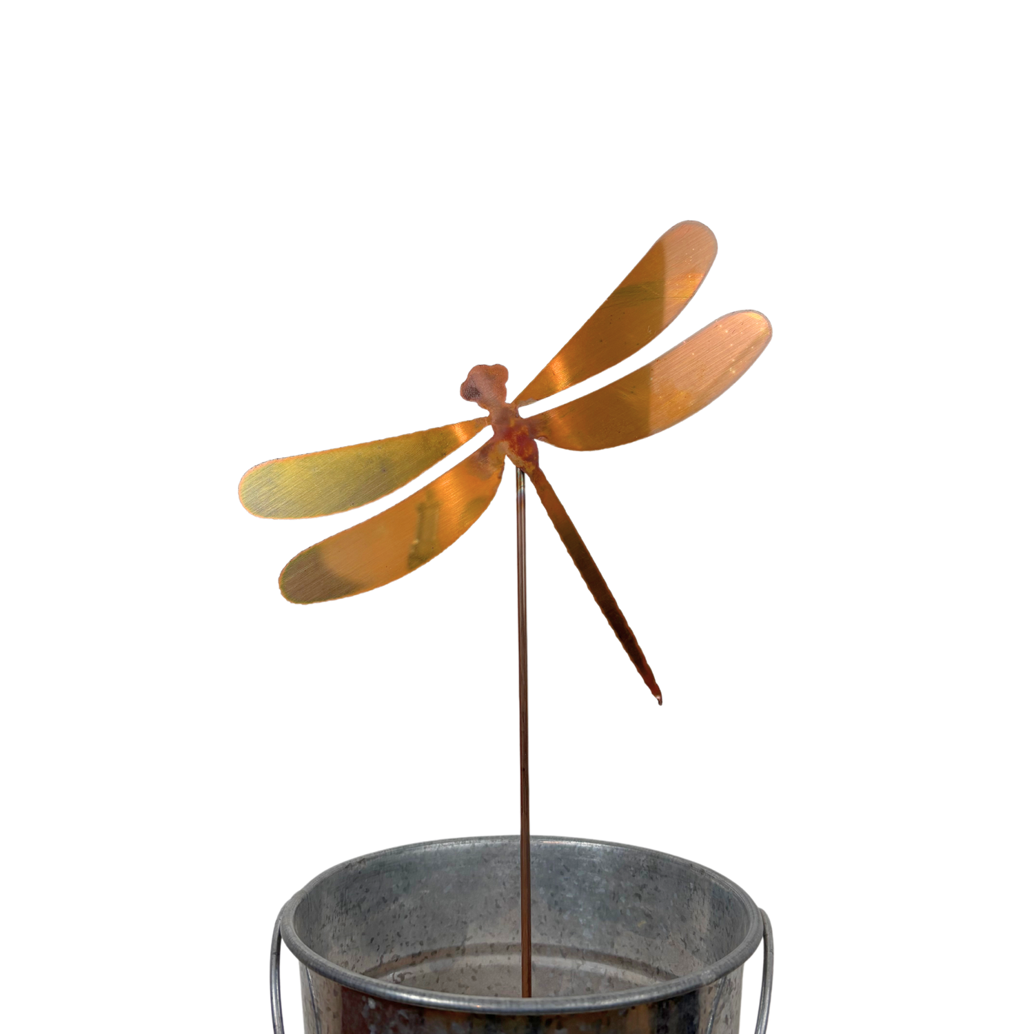 Dragonfly Copper Porch Pot Stake