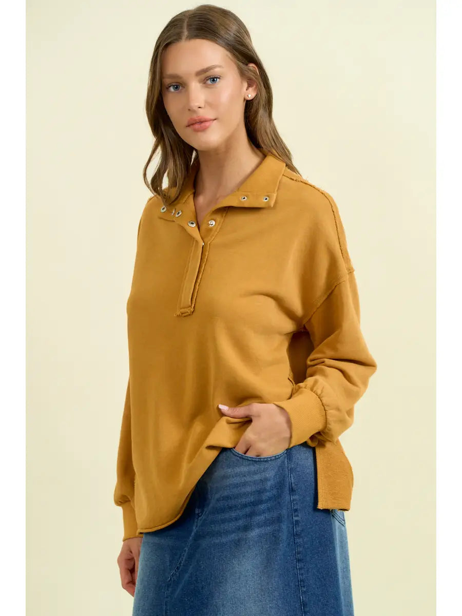 Snap Button Sweatshirt