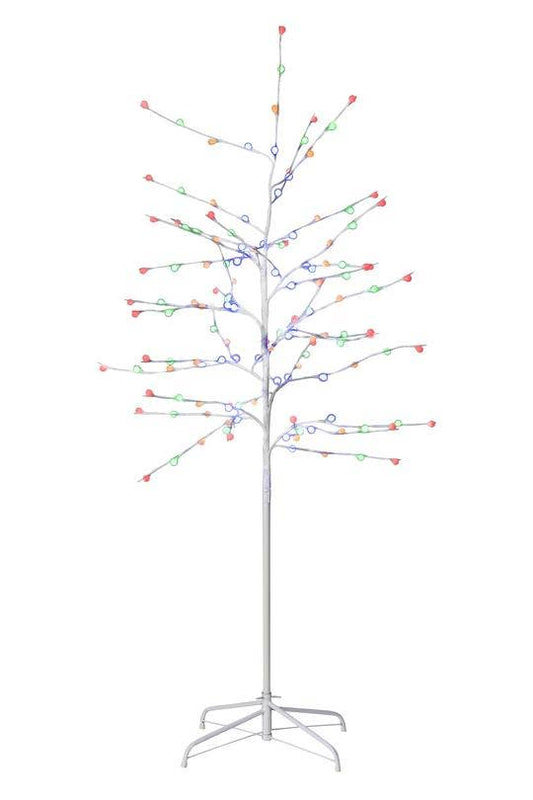 White Light Up Multicolored Tree