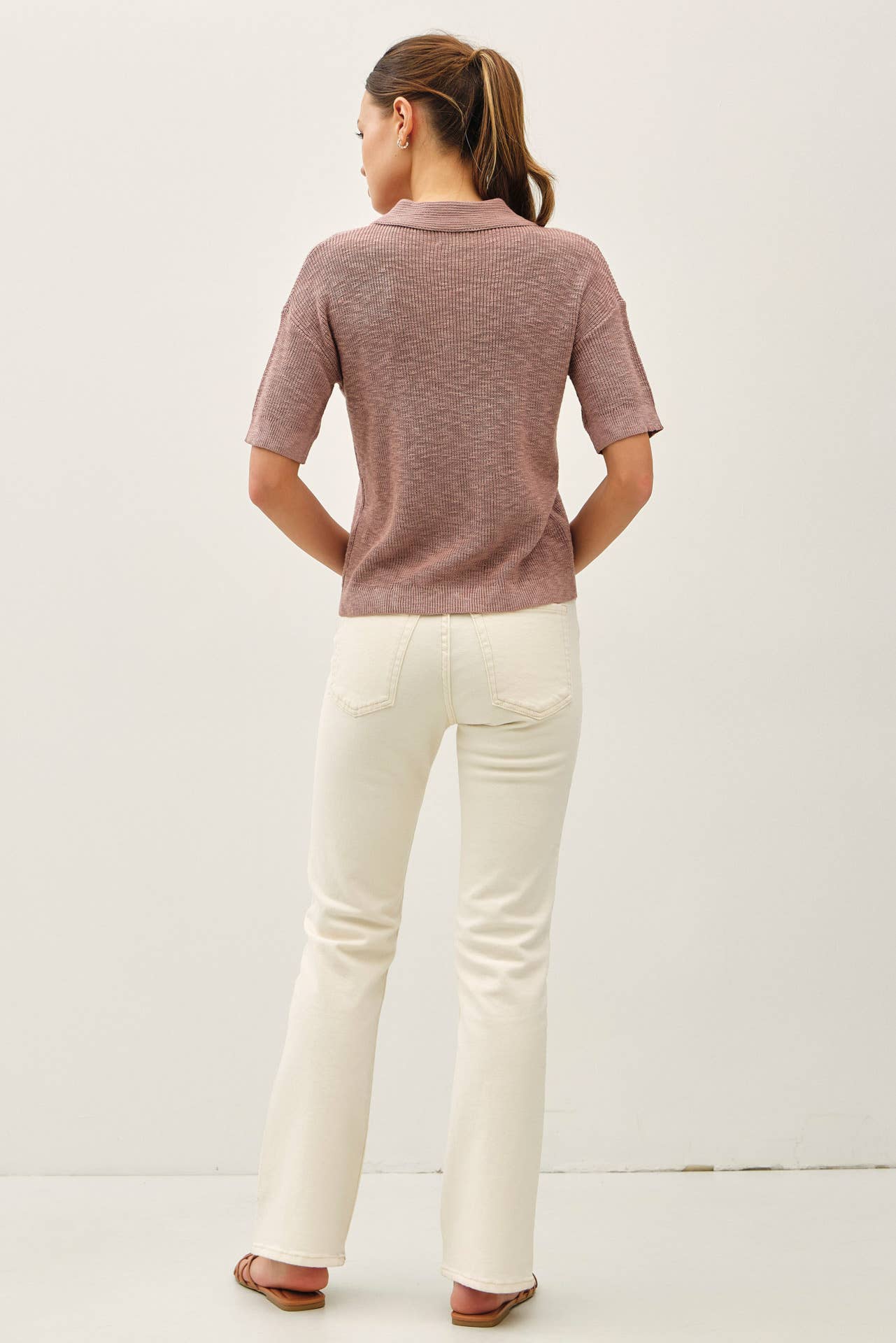 Ribbed Knit Sweater Tee