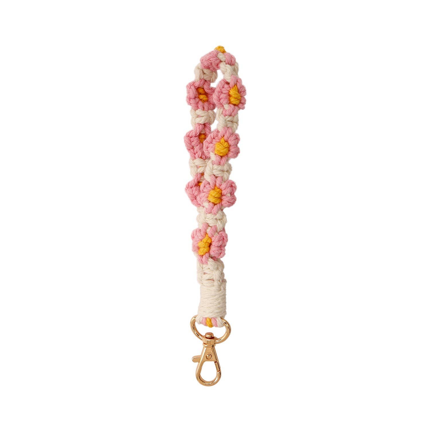 Macrame Daisy Wristlet