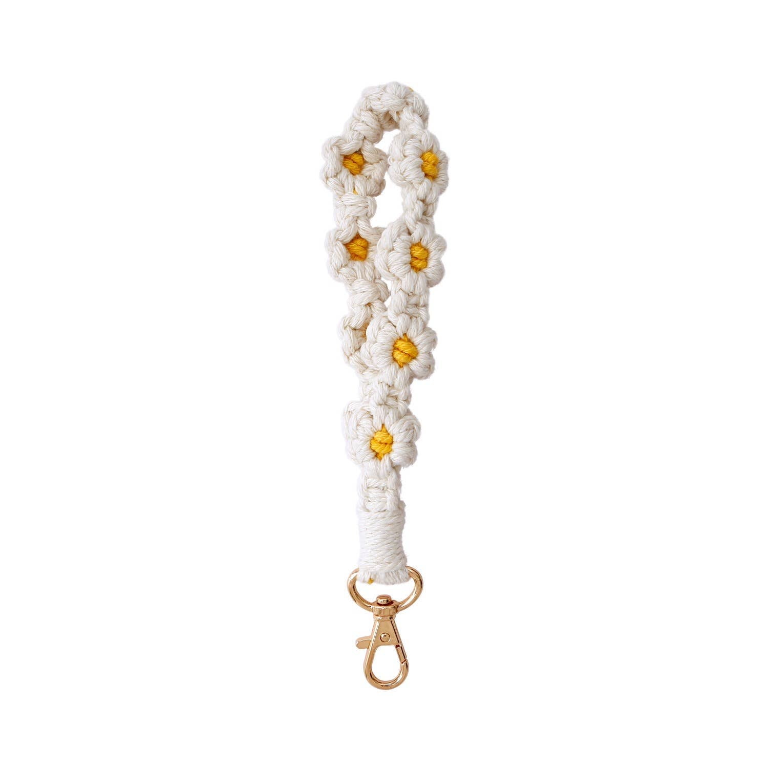 Macrame Daisy Wristlet
