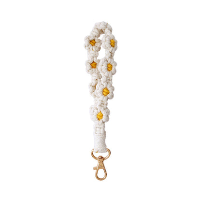 Macrame Daisy Wristlet
