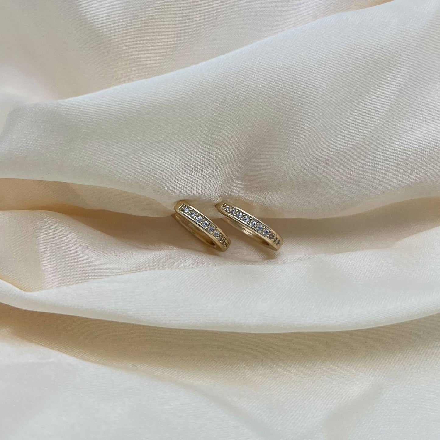 Pave Hoop Earrings