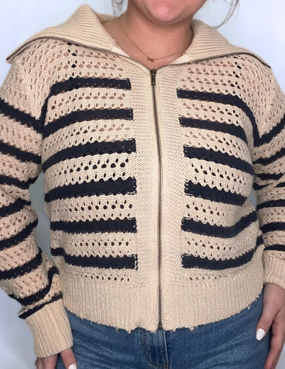 Harbor Stripe Knit Jacket
