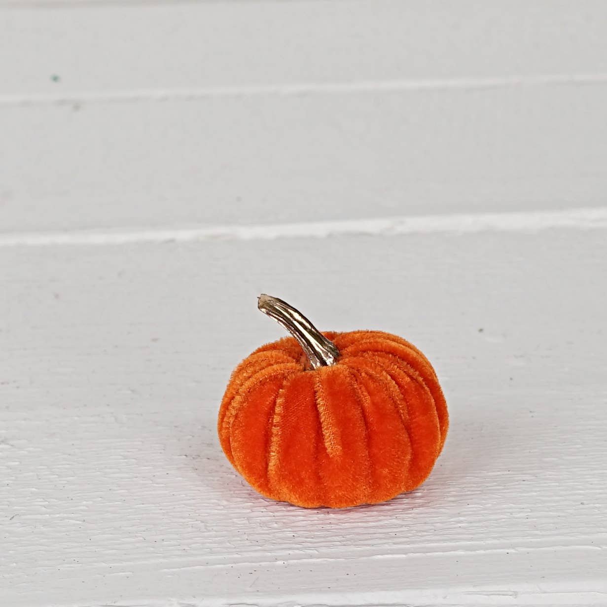 S/6 Orange Velvet Pumpkins