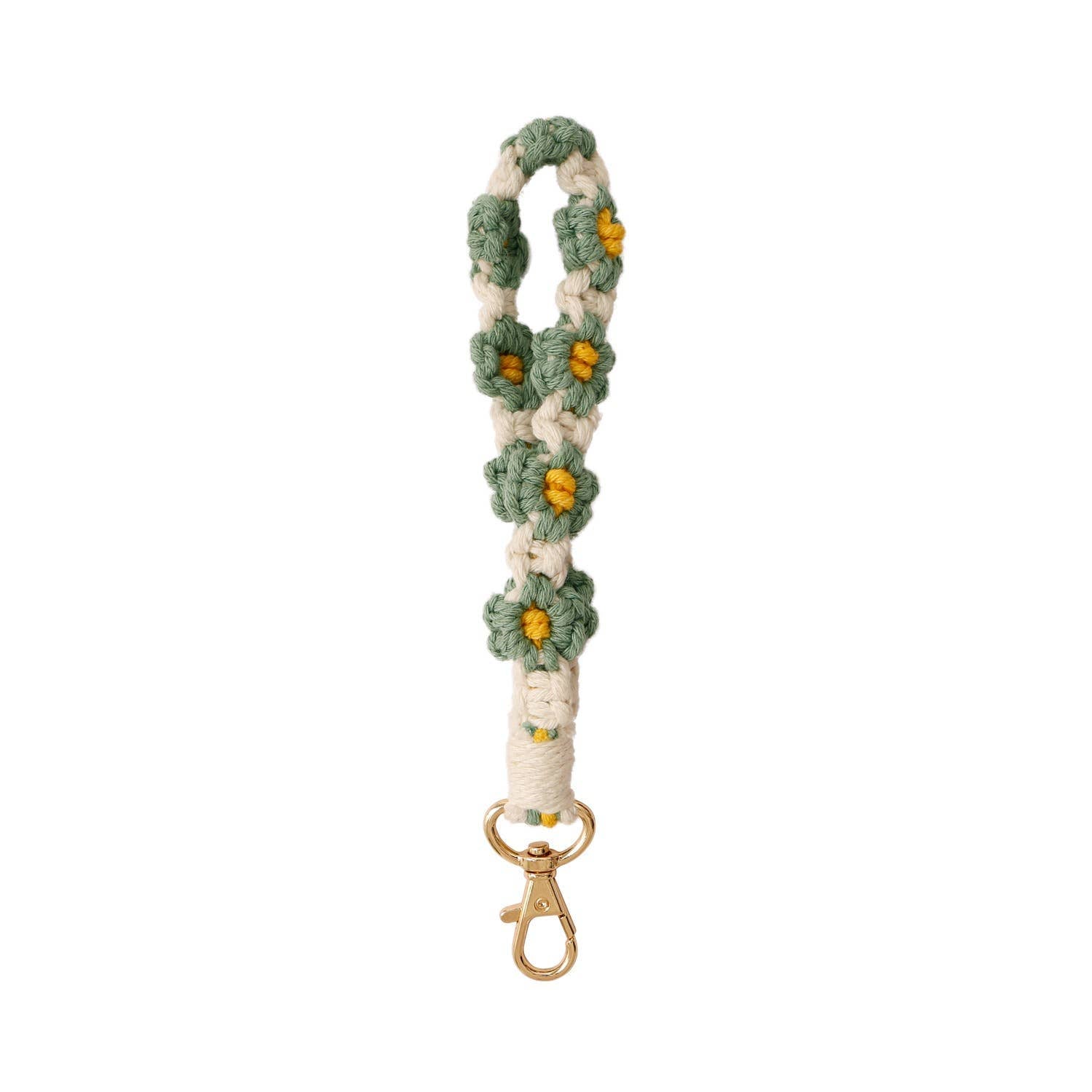 Macrame Daisy Wristlet