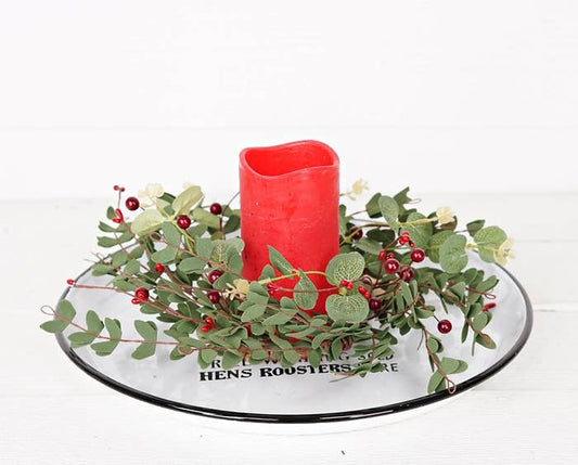 Green and Berry Candle Ring