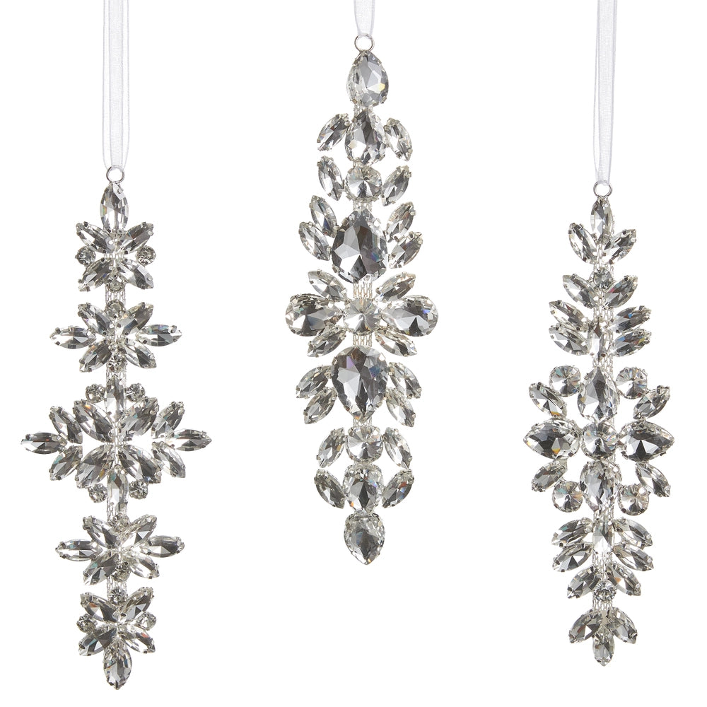Clear Jewel Drop Ornament